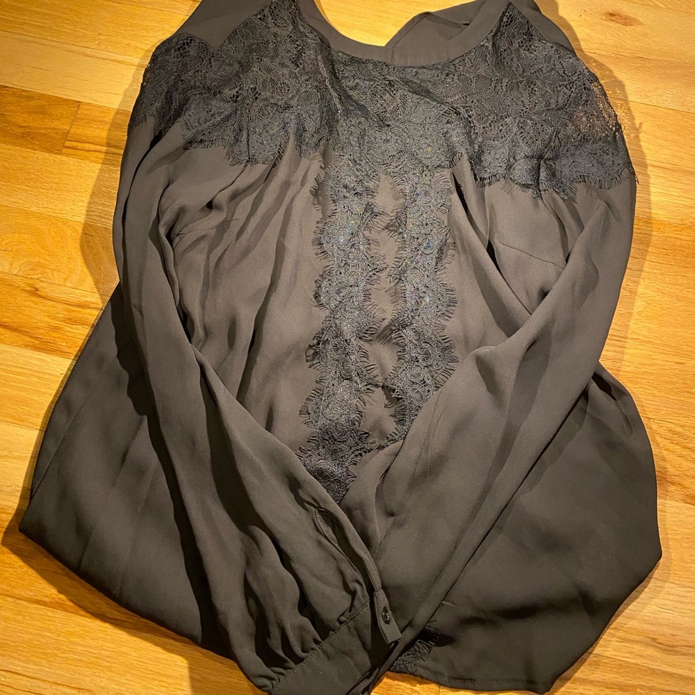 Black lace blouse